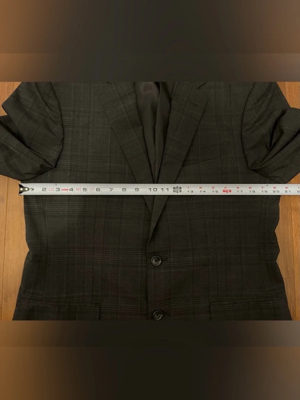 J Crew Blazer Men's Plaid Two-Button Sport Coat in Charcoal 40 S Short